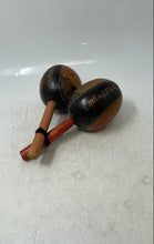 Load image into Gallery viewer, Vintage Wood Carved Handheld Cartagena Maracas Percussion Musical Instrument
