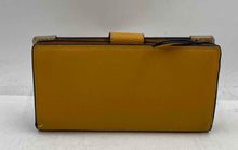 Load image into Gallery viewer, Authentic Tory Burch Womens Yellow Lined Zipper Bifold Wallet Worn
