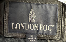 Load image into Gallery viewer, London Fog Mens Black Leather Long Sleeve Collared Full Zip Jacket Size M
