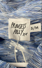 Load image into Gallery viewer, Princess Polly XX Womens Blue Print Camille Short Sleeve Collared Romper Sz S/M
