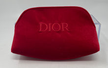 Load image into Gallery viewer, Dior Beauty Womens Red Zipper Small Travel Makeup Cosmetic Pouch
