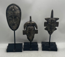 Load image into Gallery viewer, Kirlier Austin African-Style Collection Sculptural Masks Marcada Set 3 Piece
