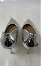 Load image into Gallery viewer, Aldo Womens Silver Pointed Toe Slip-On Stiletto Pump Heels Size 10
