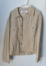 Load image into Gallery viewer, Zara Womens Beige Long Sleeve Pockets Button-Front Utility Jacket Size Medium
