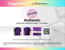 Load image into Gallery viewer, Authentic Carolina Herrera Mens Purple Short Sleeve Golf Polo T-Shirt Size S
