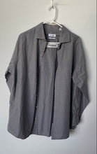 Load image into Gallery viewer, Calvin Klein Mens Gray Cotton Long Sleeve Regular Fit Dress Shirt Size 16.5

