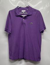 Load image into Gallery viewer, Lacoste Mens Purple Cotton Classic Fit Short Sleeve Collared Polo Shirt Size L
