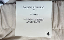 Load image into Gallery viewer, Banana Republic Womens Beige Hayden High-Rise Tapered Ankle Pants Size 14 W/ Tag
