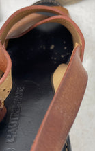 Load image into Gallery viewer, L'Autre Chose Womens Brown Leather Criss-Cross Buckle Platform Heels Size EUR 39
