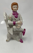 Load image into Gallery viewer, A Man Baroque Style Attire Seated On Chair Porcelain Decorative Figurine
