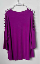 Load image into Gallery viewer, Adrianna Papell Womens Purple 3/4 Sleeve Pullover Blouse Top Size 3X With Tag
