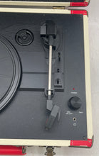 Load image into Gallery viewer, Crosley CR6019A-RE Ivory Red Portable Suitcase Style Turntable Record Player
