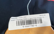 Load image into Gallery viewer, Armani Exchange Womens Navy Blue Long Sleeve One-Button Blazer Size Medium
