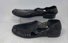 Load image into Gallery viewer, Zara Mens Black Leather Round Toe Slip-On Fisherman Sandals Size EUR 42
