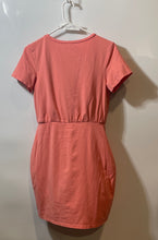 Load image into Gallery viewer, Express Womens Orange Short Sleeve Tie Front Pullover T-Shirt Dress Size XS
