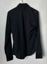 Load image into Gallery viewer, Zara Mens Black Long Sleeve Spread Collar Button-Up Shirt Size Small
