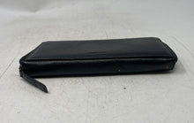 Load image into Gallery viewer, Kenneth Cole Womens Black Pebbled Leather Inner Divider Zip-Around Wallet
