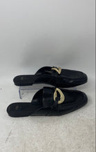Load image into Gallery viewer, Zara Womens Black Leather Square Toe Slip-On Mules Sandals Size 38
