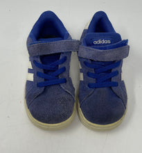 Load image into Gallery viewer, Adidas Boys Grand Court 2.0 JR0780 Blue White Suede Sneakers Shoes Size 7K
