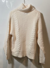 Load image into Gallery viewer, Elie Tahari Womens Ivory Turtleneck Long Sleeve Pullover Sweater Size Medium

