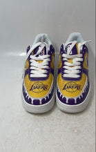Load image into Gallery viewer, Nike Mens Air Force 1 Purple Yellow Los Angeles Lakers Sneaker Shoes Size EUR 38
