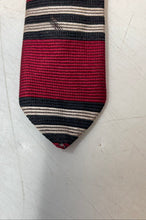 Load image into Gallery viewer, Brooks Brothers Mens Makers Red Black And Beige Striped Silk Pointed Tie
