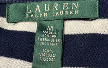 Load image into Gallery viewer, Lauren Ralph Lauren Womens Dark Blue White Striped Belted Sheath Dress Size M
