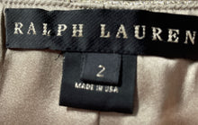Load image into Gallery viewer, Ralph Lauren Womens Dark Taupe Flat Front Side Zip Straight &amp; Pencil Skirt Sz 2
