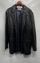 Load image into Gallery viewer, Reilly Olmes Mens Brown Leather Long Sleeve Collared Button Front Jacket Size L
