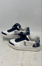 Load image into Gallery viewer, By Nataly Mendez Mens White Blue Leather Lace-Up Sneaker Shoes Size 35
