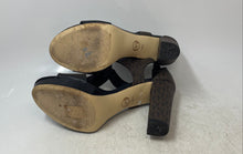 Load image into Gallery viewer, Michael Kors Womens Berkley Black Brown Signature Print T-Strap Sandals Size 11M
