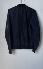 Load image into Gallery viewer, Zara Mens Black Long Sleeve Pockets Full-Zip Bomber Jacket Size Small
