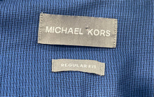 Load image into Gallery viewer, Michael Kors Mens Blue Long Sleeve Collared Regular Fit Button-Up Shirt Size M
