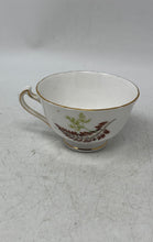 Load image into Gallery viewer, Set Of 2 Pcs Melba White Rust Ferns Bone China Round Shape Tea Cup &amp; Saucer Set
