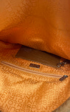 Load image into Gallery viewer, Puntotres Womens Orange Leather Inner Pockets Adjustable Strap Shoulder Bag
