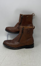 Load image into Gallery viewer, Guess Mens Brown Leather Round Toe Side Zipper Ankle Boots Size 7
