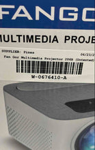 Load image into Gallery viewer, Fangor 206B Gray White VGA HDMI USB AV Home Theater Projector Untested
