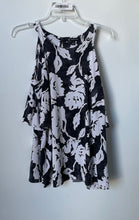 Load image into Gallery viewer, INC International Concepts Womens Black White Floral Stretch Blouse Top Size 1X
