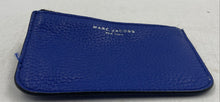 Load image into Gallery viewer, Authentic Marc Jacobs Womens Gotham Blue Leather Compact Wallet Zipper Damaged
