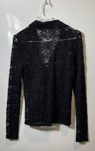 Load image into Gallery viewer, LOFT Womens Black Long Sleeve Collared Button Front Blouse Top Size M With Tag
