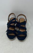 Load image into Gallery viewer, DV8 By Dolce Vita Womens Blue Ankle Strap Wedge Heel Espadrille Sandals Size 6
