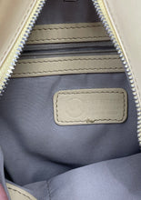 Load image into Gallery viewer, Valentina Womens Cream Leather Zipper Adjustable Strap Top Handle Sling Bag

