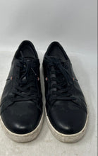 Load image into Gallery viewer, Stefano Rossi Mens Black Leather Low Top Lace-Up Sneaker Shoes Size 9
