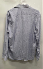 Load image into Gallery viewer, Van Heusen Mens Blue White Striped Cotton Tencel Custom Fit Dress Shirt Sz 16.5
