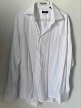 Load image into Gallery viewer, Hugo Boss Mens White Cotton Long Sleeve Collared Dress Shirt Size 16.5
