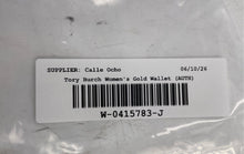 Load image into Gallery viewer, Authentic Tory Burch Womens Gold Tone Leather Zip-Around Wallet Damaged
