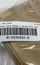 Load image into Gallery viewer, Michael Rome Womens Beige Leather Crocodile Embossed Mini Wristlet Wallet
