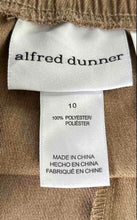 Load image into Gallery viewer, Alfred Dunner Womens Light Brown Slash Pockets Elastic Waist Dress Pants Size 10
