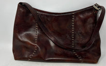 Load image into Gallery viewer, BCBGeneration Womens Brown Leather Inner Pockets Shoulder Strap Hobo Bag
