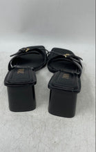 Load image into Gallery viewer, Zara Womens Black Leather Open Toe Adjustable Buckle Ankle Strap Heels Sz EUR 36
